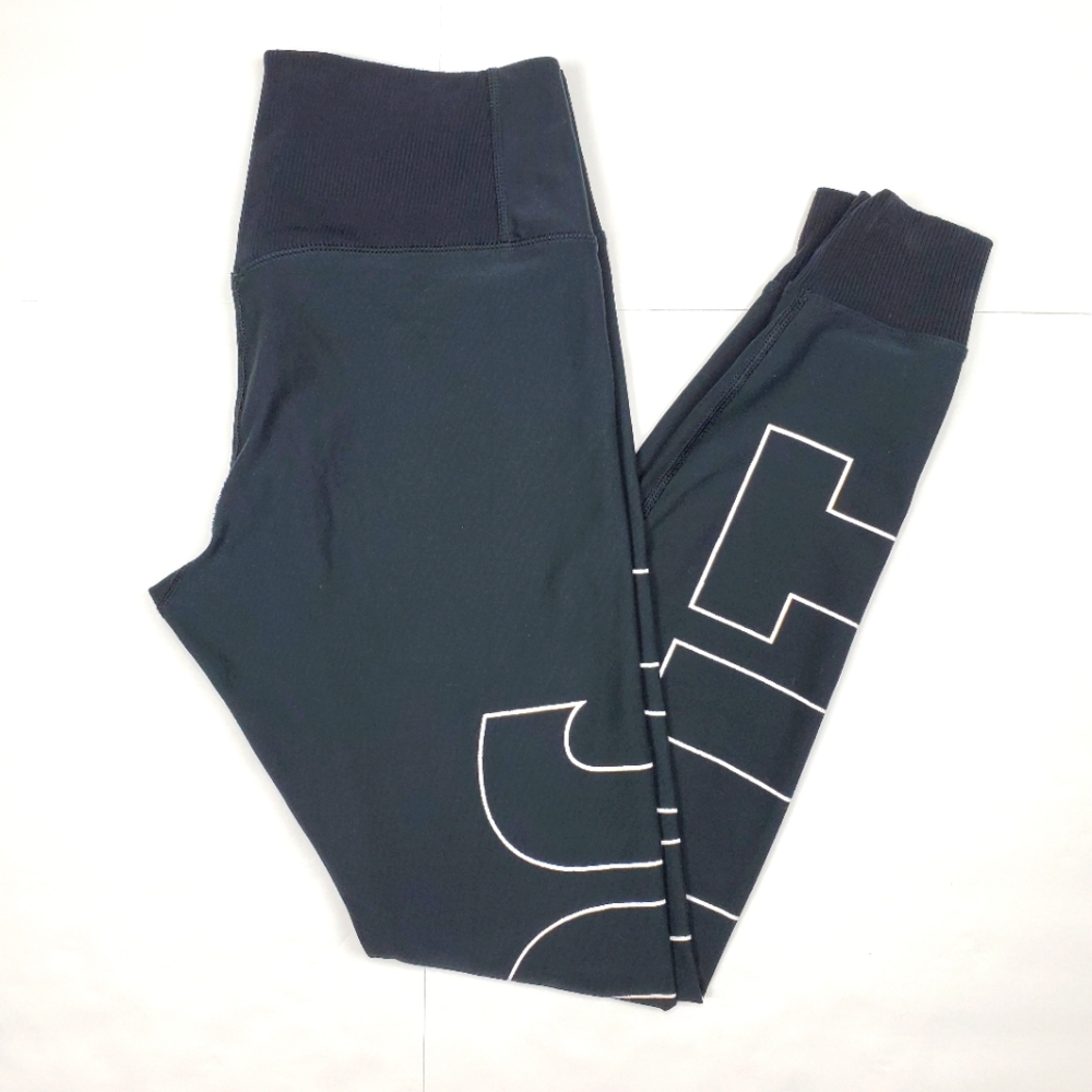 Nike Just Do It Black Leggings Small Full Length Dri-Fit One Legend Pant